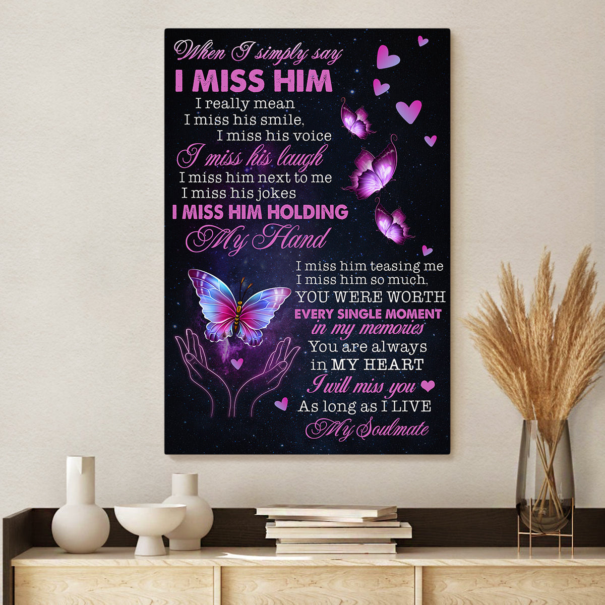 I Miss Him My Soulmate Canvas