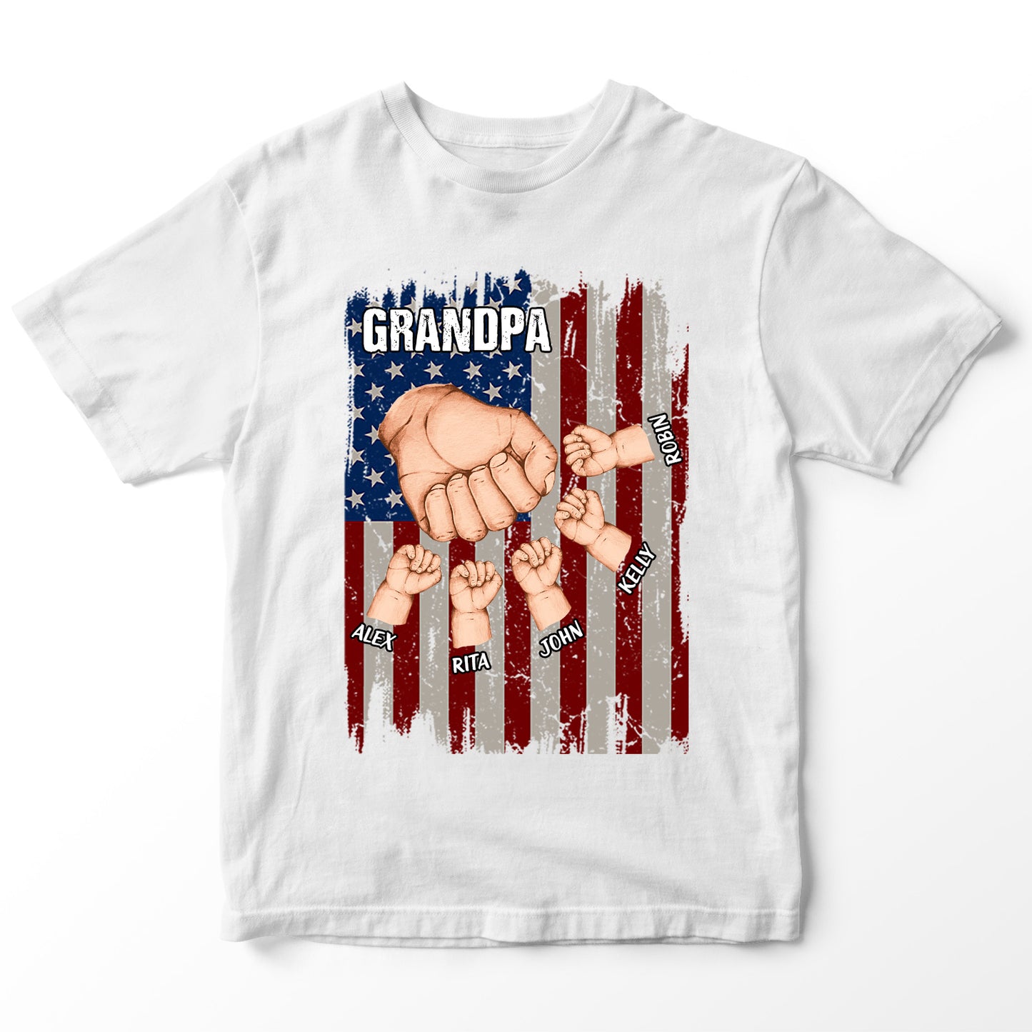 Personalized Family Hand Custom Unisex T-Shirt