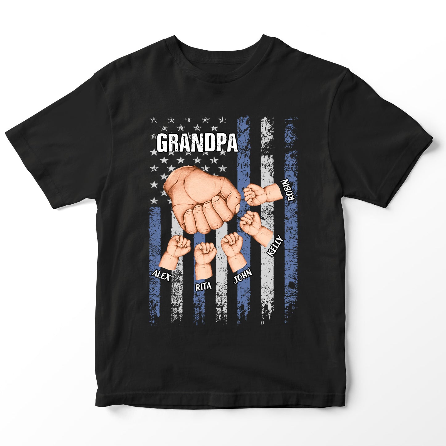 Personalized Family Hand Custom Unisex T-Shirt