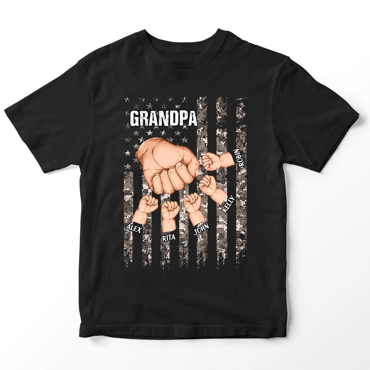 Personalized Family Hand Custom Unisex T-Shirt