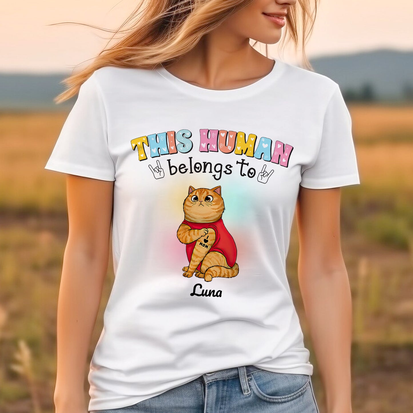 Rockin The Cat Mom Life Personalized T-shirt