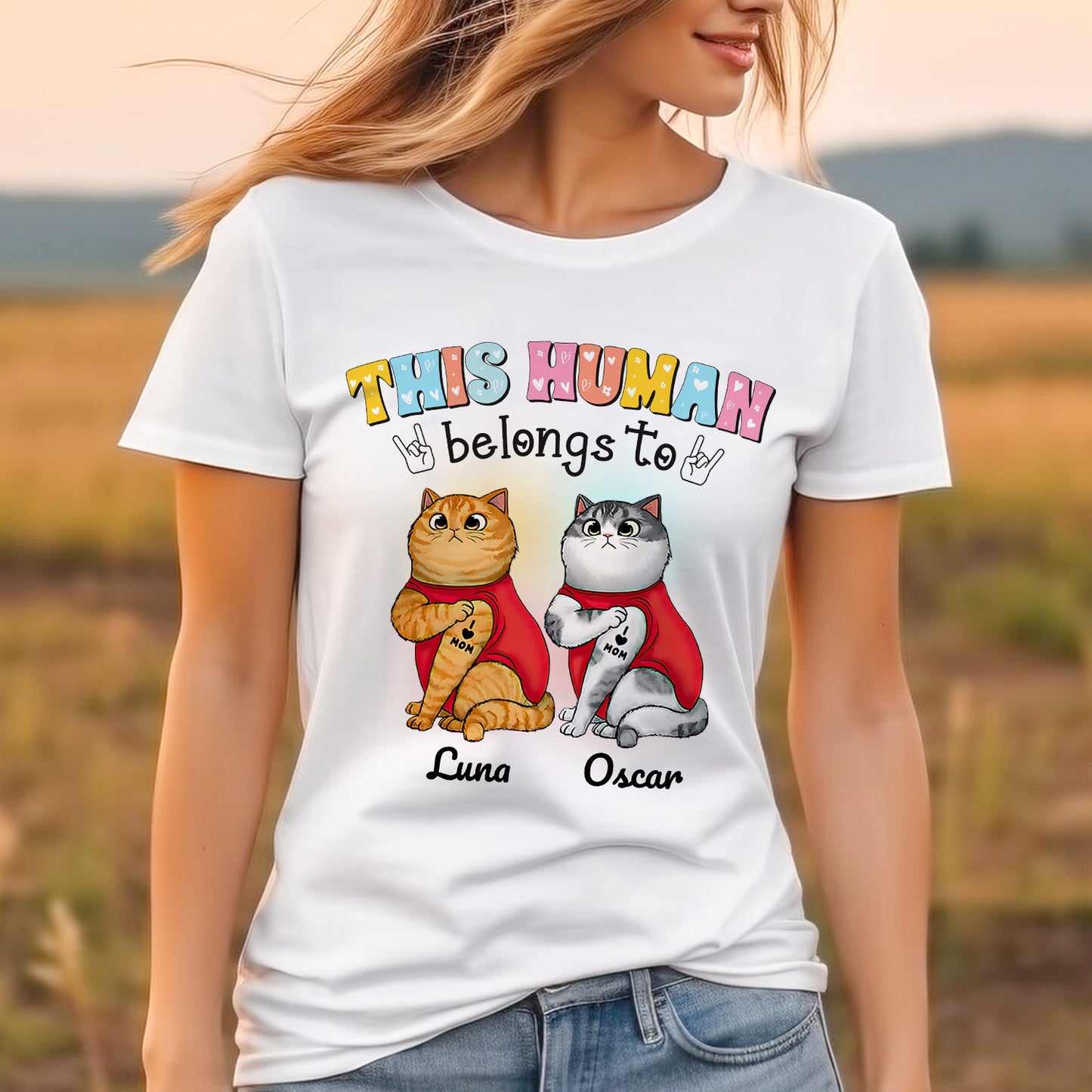 Rockin The Cat Mom Life Personalized T-shirt