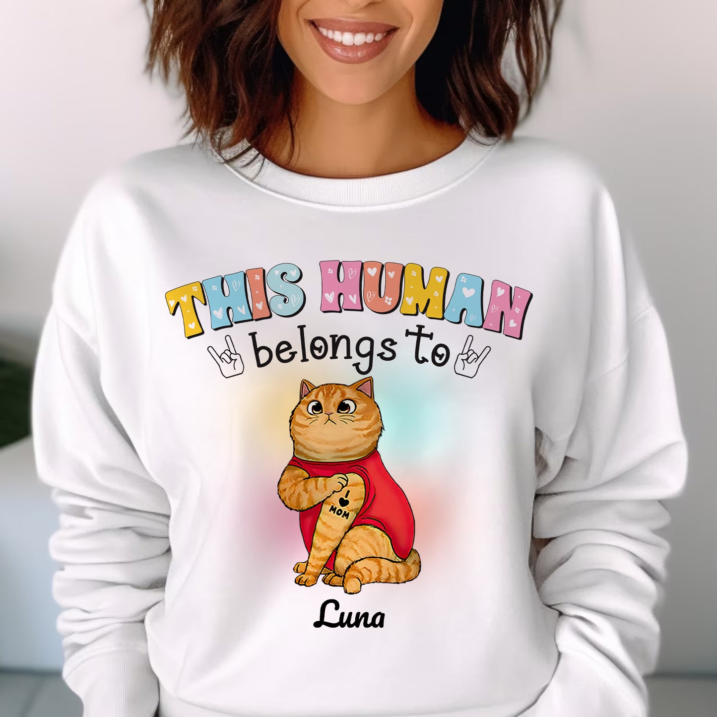 Rockin The Cat Mom Life Personalized Sweatshirt