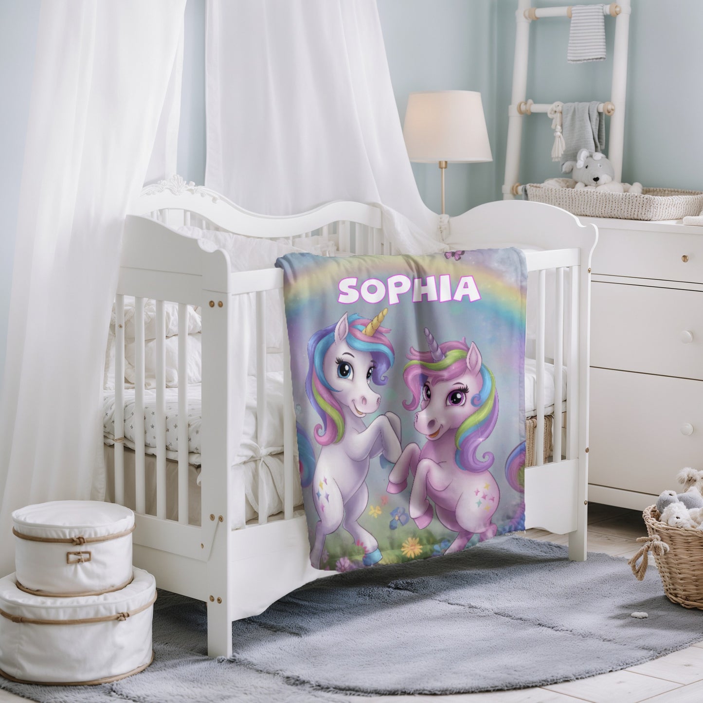 Personalized Blanket, Custom Unicorn Blanket, Unicorn Gifts