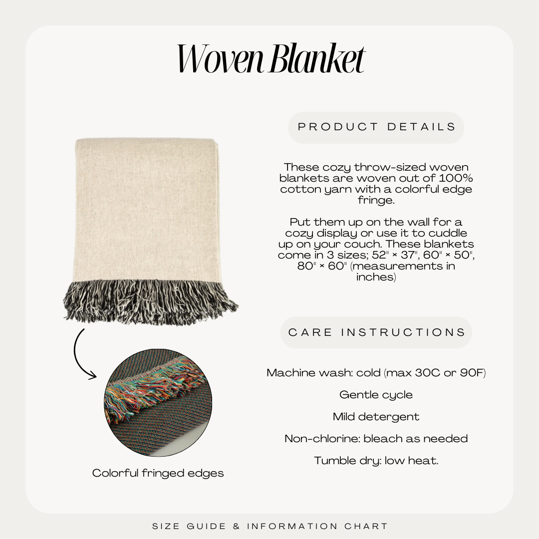 Personalized Football Woven Throw Blanket | Custom Nursery Baby Gift