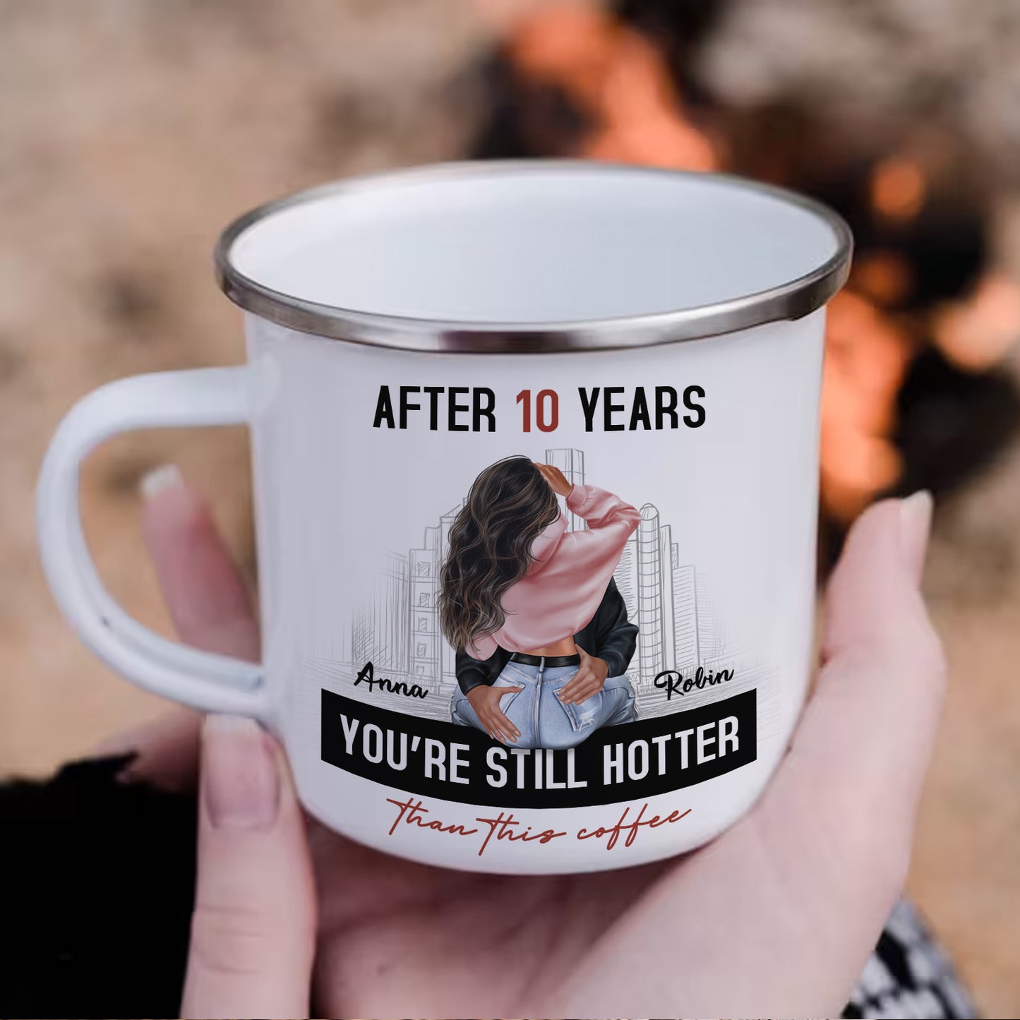 Personalized Custom Camping Mug - Gift for Wedding Anniversary, Gift For Couples - Personalized Custom Gift