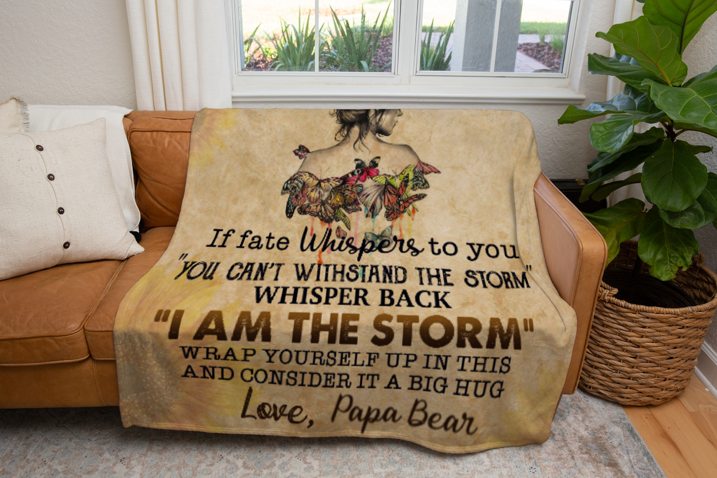 To My Badass Daughter Blanket, Gift for Daughter, Birthday Gift from Dad, Gift from Mom