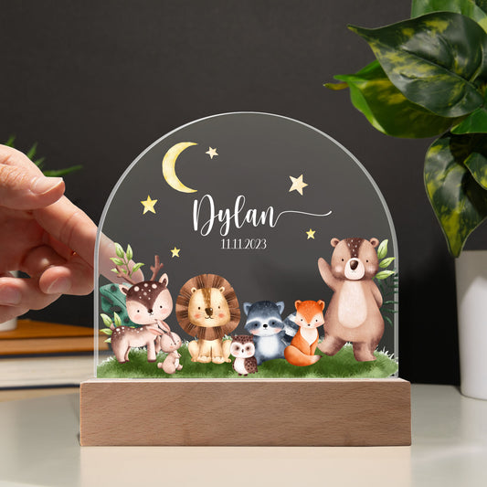 Personalized baby night light, Kids Night Light with name, Baby Room Decor, Baby Shower Gift, Baby Bedside Lamp, Baptism Gift