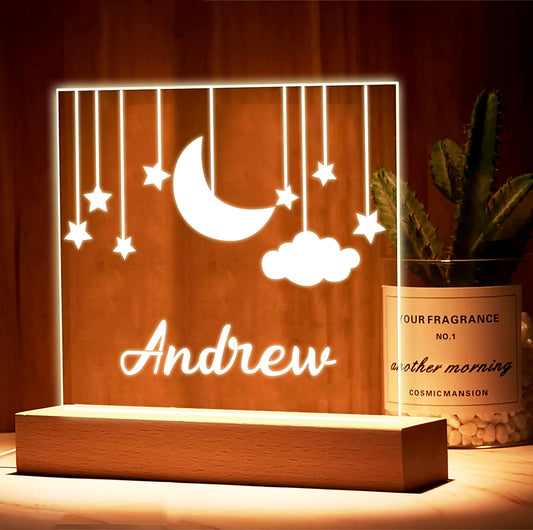 Personalized baby night light, Kids Night Light with name, Baby Room Decor, Baby Shower Gift, Baby Bedside Lamp, Baptism Gift