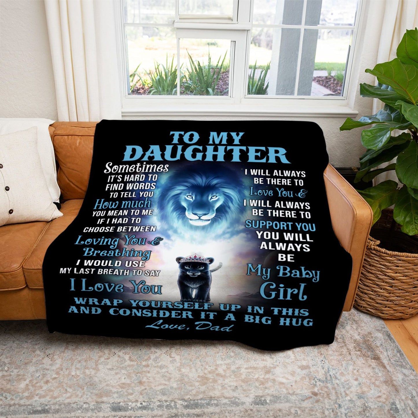 To My Daughter Blanket  From Dad