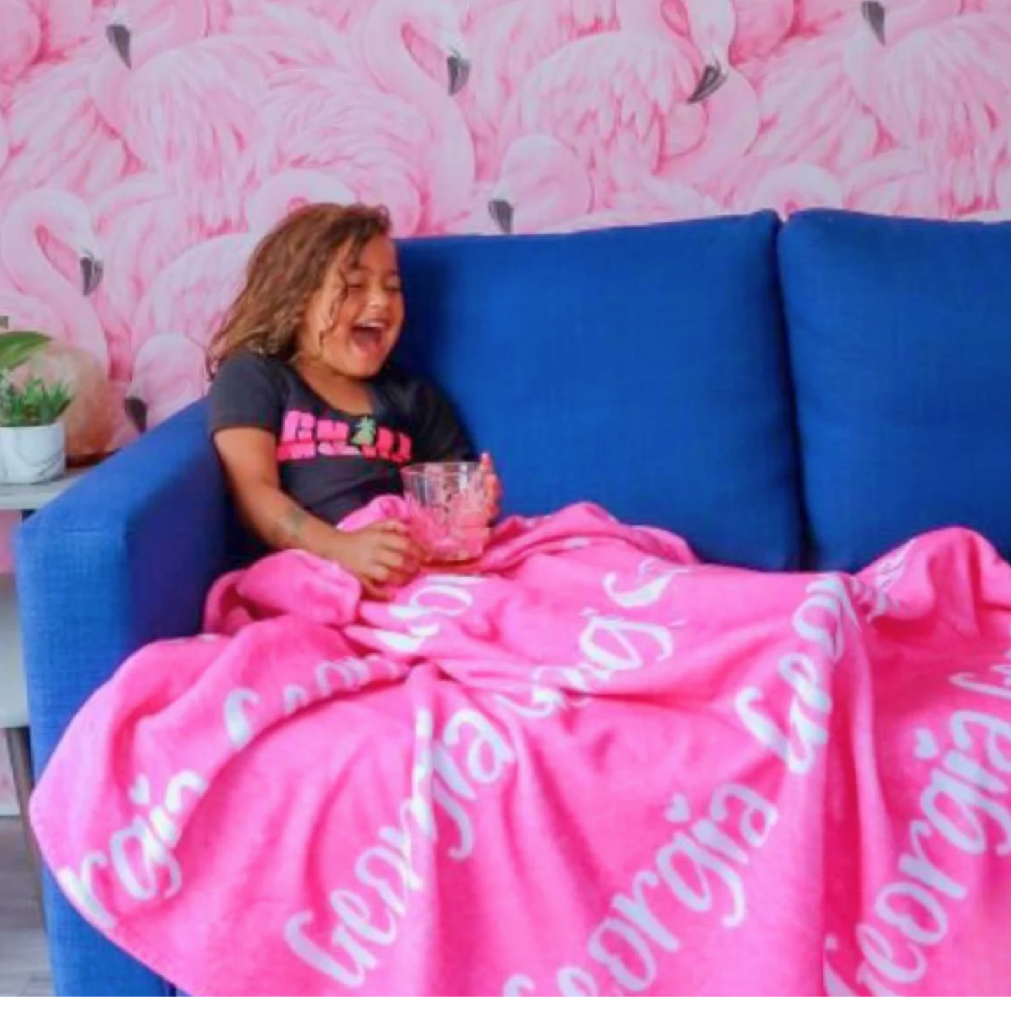 Personalized Sherpa Name Lovely Kid Blanket