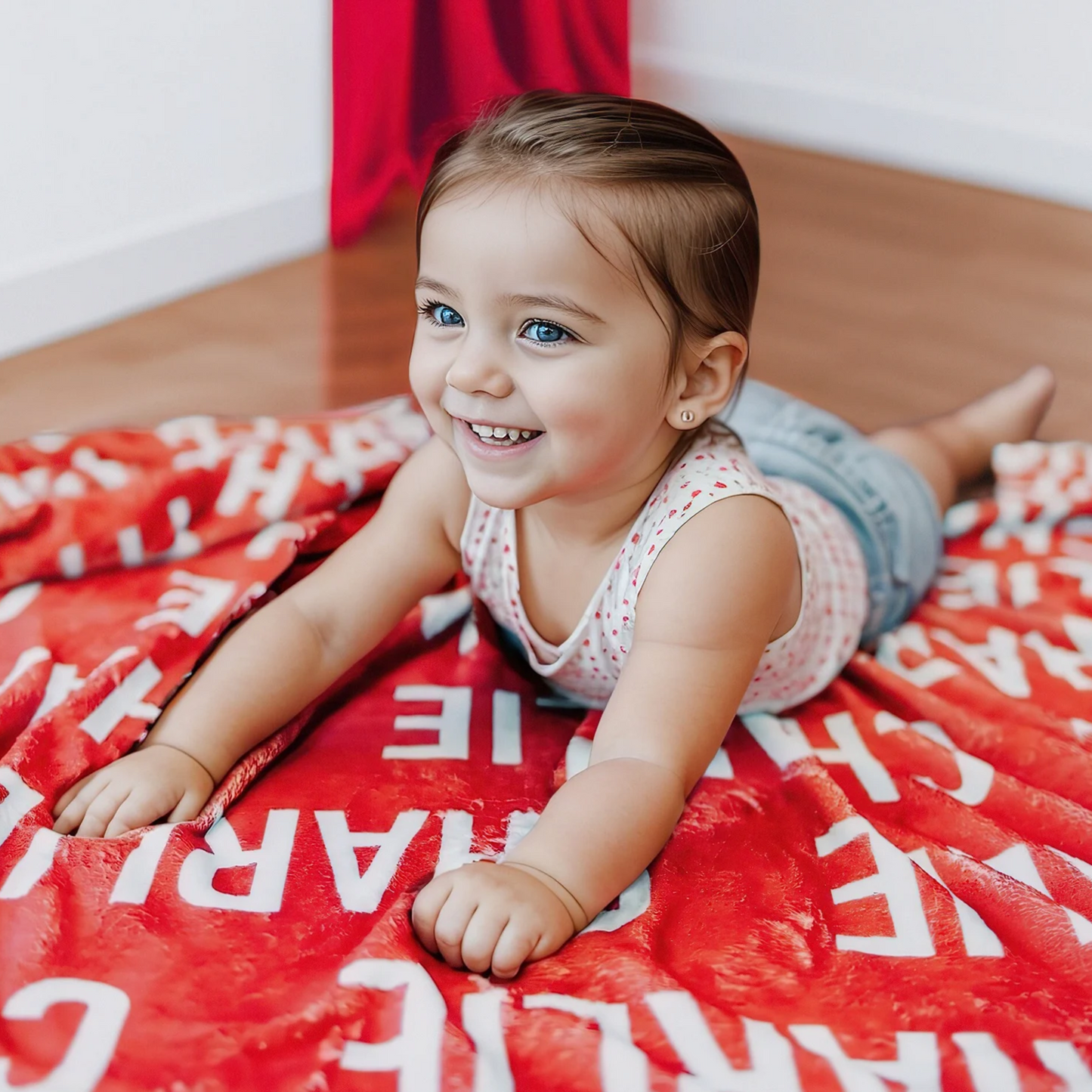 Personalized Sherpa Name Lovely Kid Blanket