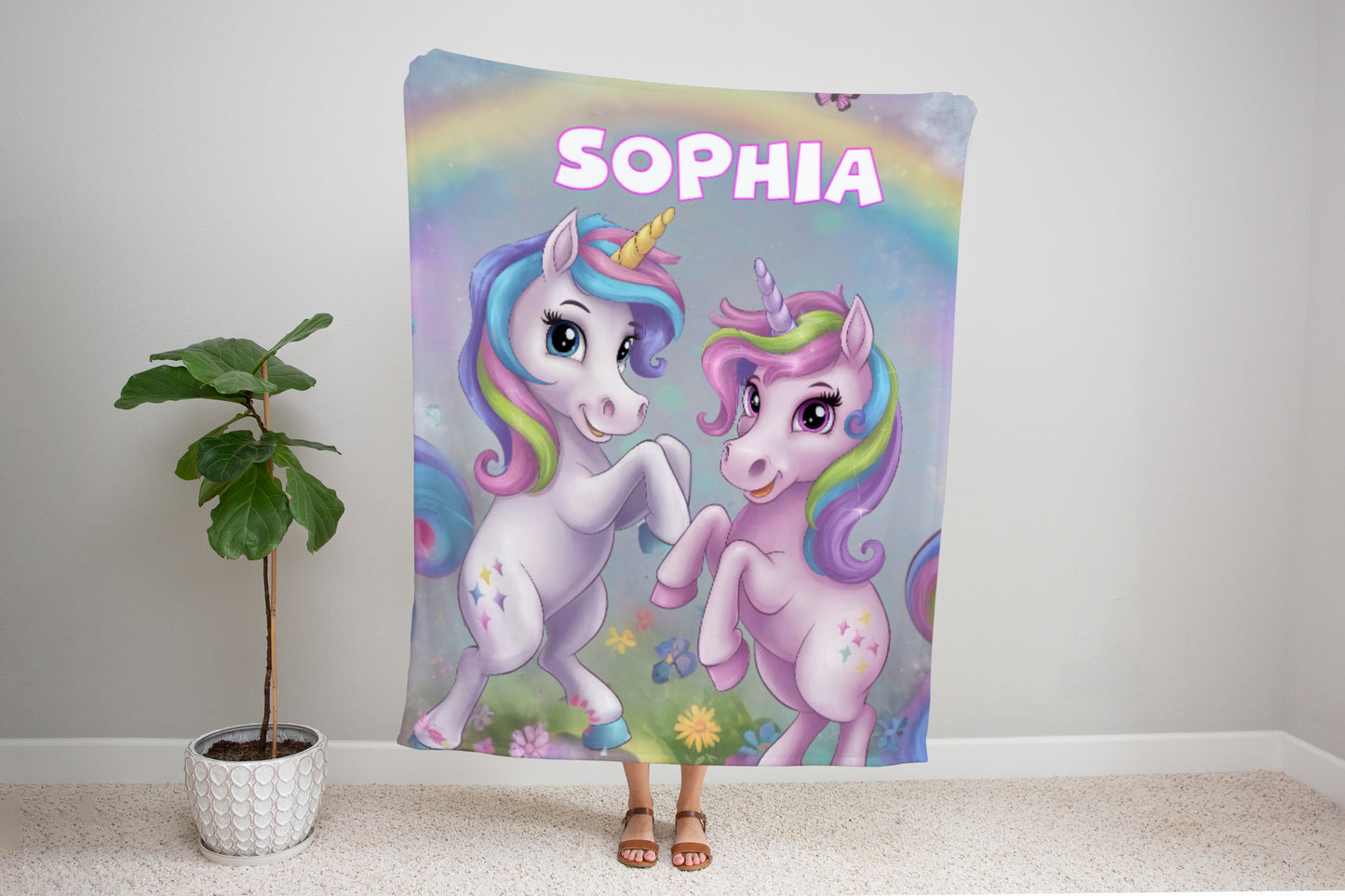 Personalized Blanket, Custom Unicorn Blanket, Unicorn Gifts