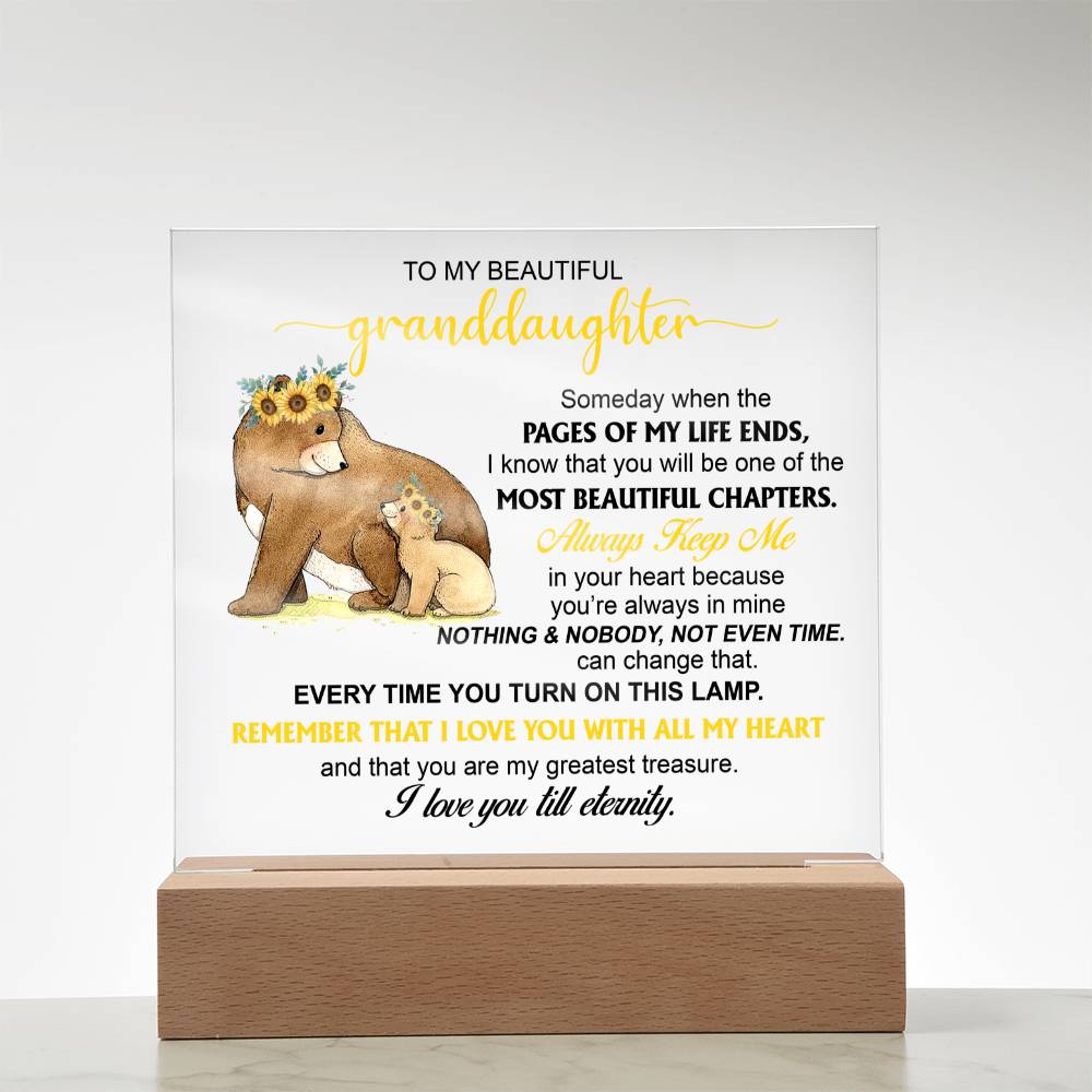 (ALMOST SOLD OUT) Keepsake Gift for Granddaughter - Night Lamp of Love
