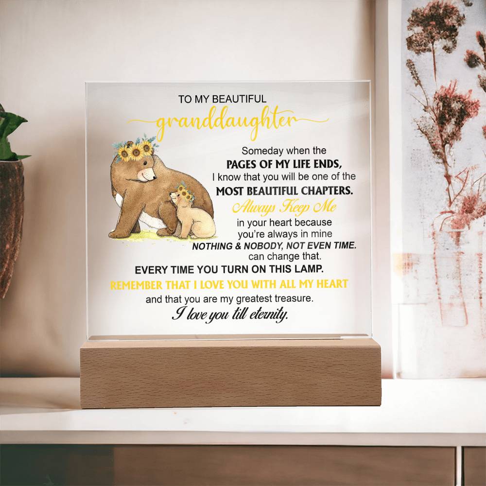 (ALMOST SOLD OUT) Keepsake Gift for Granddaughter - Night Lamp of Love