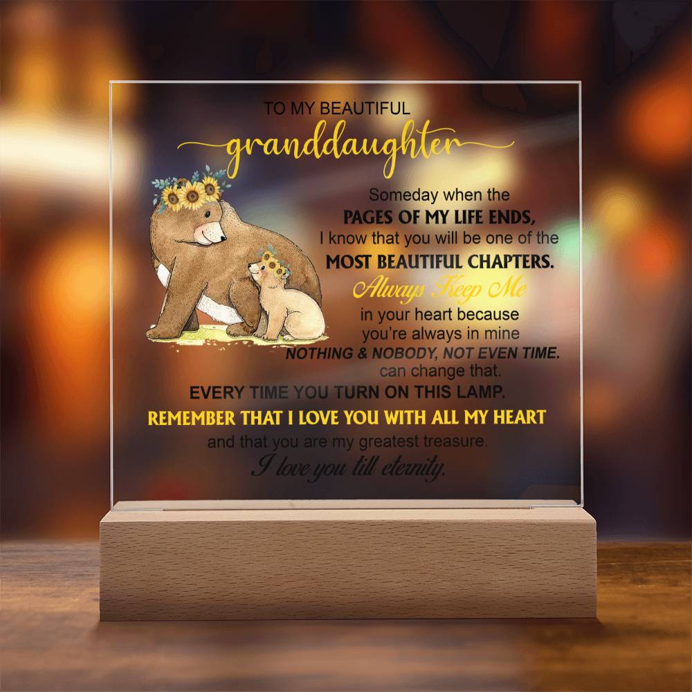 (ALMOST SOLD OUT) Keepsake Gift for Granddaughter - Night Lamp of Love