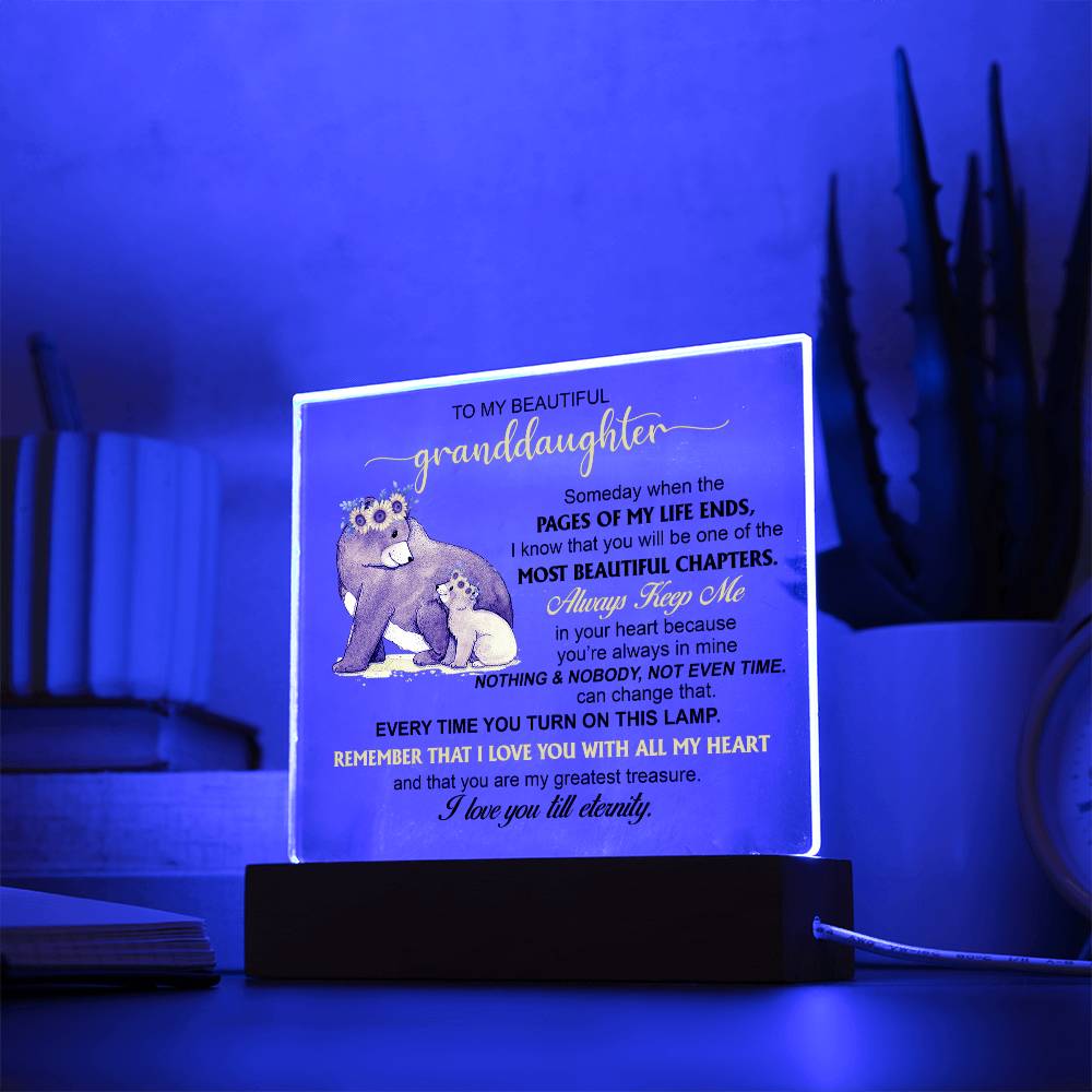 (ALMOST SOLD OUT) Keepsake Gift for Granddaughter - Night Lamp of Love