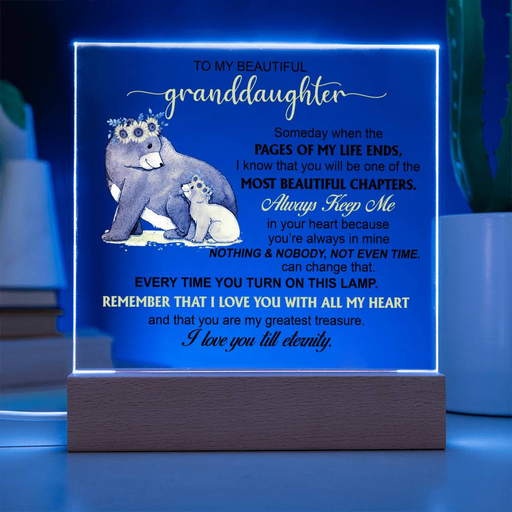 (ALMOST SOLD OUT) Keepsake Gift for Granddaughter - Night Lamp of Love