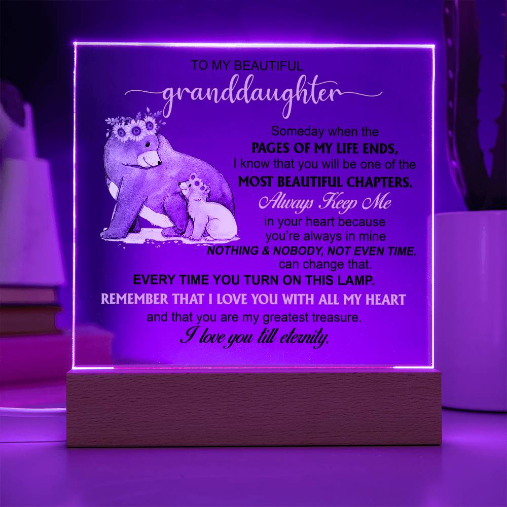 (ALMOST SOLD OUT) Keepsake Gift for Granddaughter - Night Lamp of Love