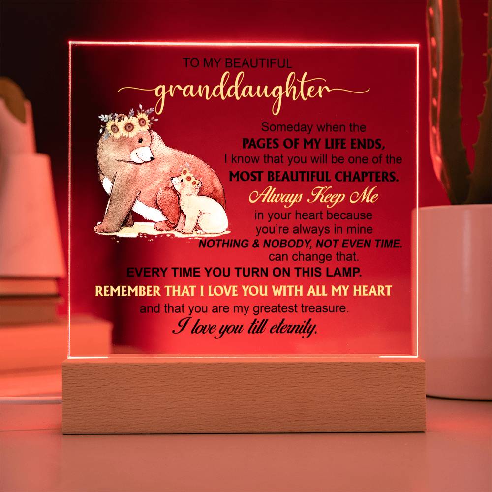 (ALMOST SOLD OUT) Keepsake Gift for Granddaughter - Night Lamp of Love