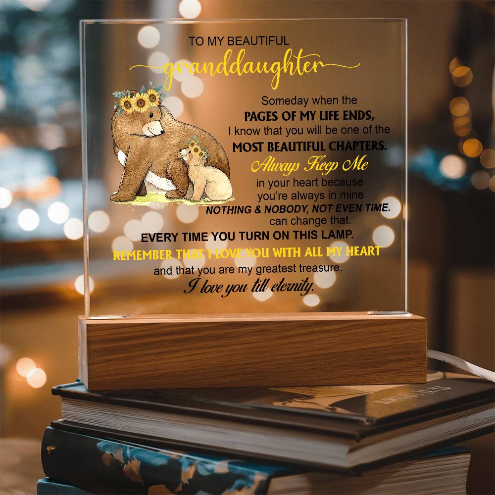 (ALMOST SOLD OUT) Keepsake Gift for Granddaughter - Night Lamp of Love