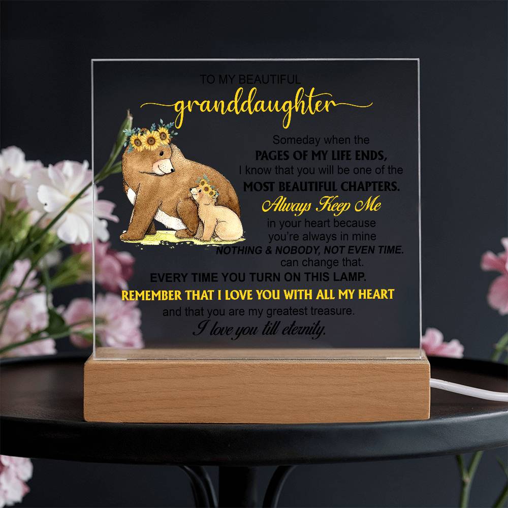 (ALMOST SOLD OUT) Keepsake Gift for Granddaughter - Night Lamp of Love