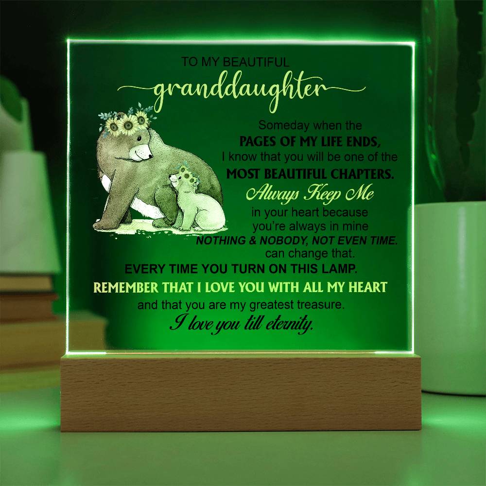 (ALMOST SOLD OUT) Keepsake Gift for Granddaughter - Night Lamp of Love