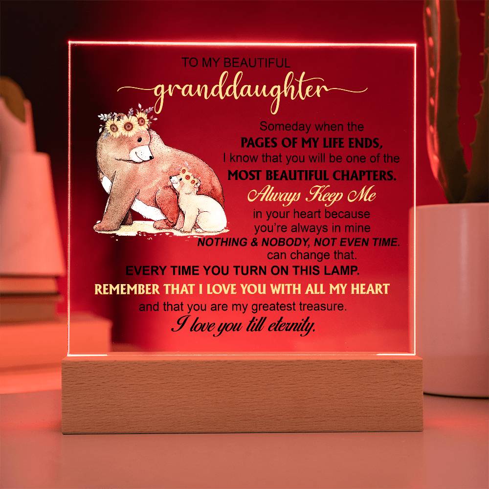 (ALMOST SOLD OUT) Keepsake Gift for Granddaughter - Night Lamp of Love