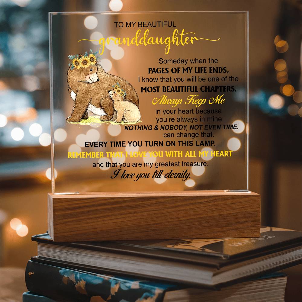(ALMOST SOLD OUT) Keepsake Gift for Granddaughter - Night Lamp of Love