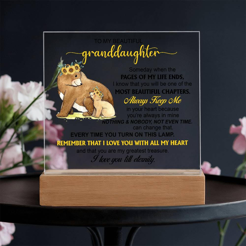 (ALMOST SOLD OUT) Keepsake Gift for Granddaughter - Night Lamp of Love