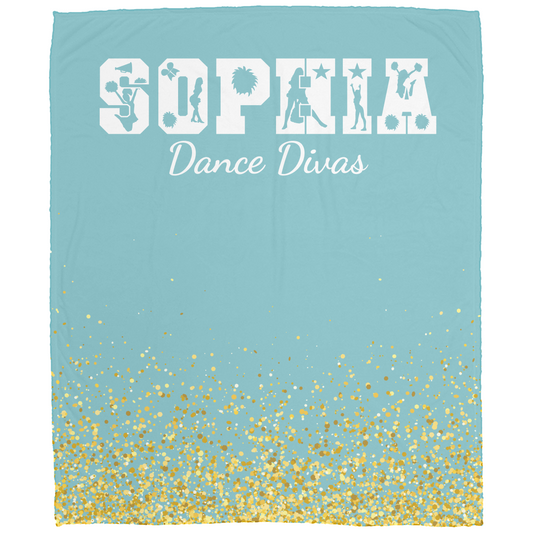 Personalized Cheerleader Blanket with Name and Team | Custom Dance Gift For Dancers