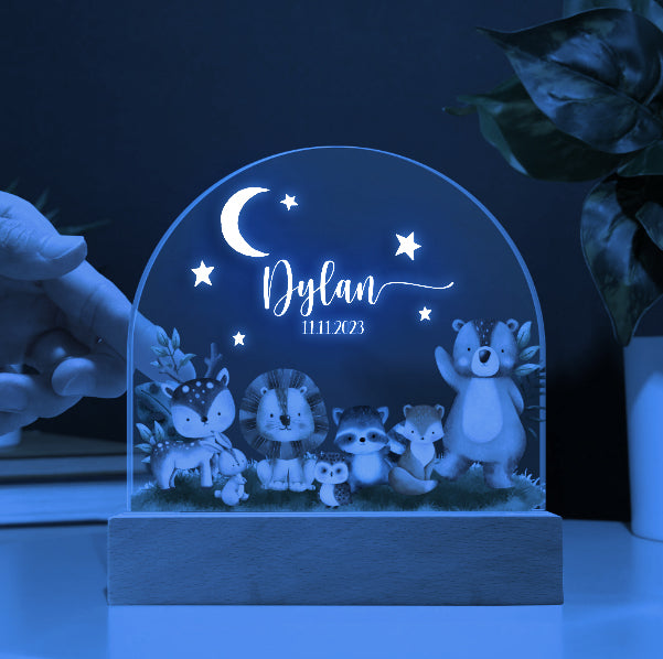 Personalized baby night light, Kids Night Light with name, Baby Room Decor, Baby Shower Gift, Baby Bedside Lamp, Baptism Gift