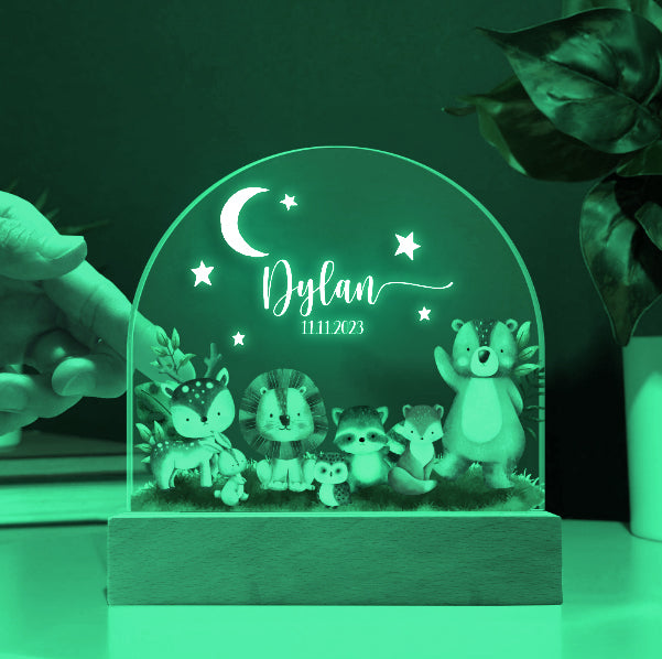 Personalized baby night light, Kids Night Light with name, Baby Room Decor, Baby Shower Gift, Baby Bedside Lamp, Baptism Gift