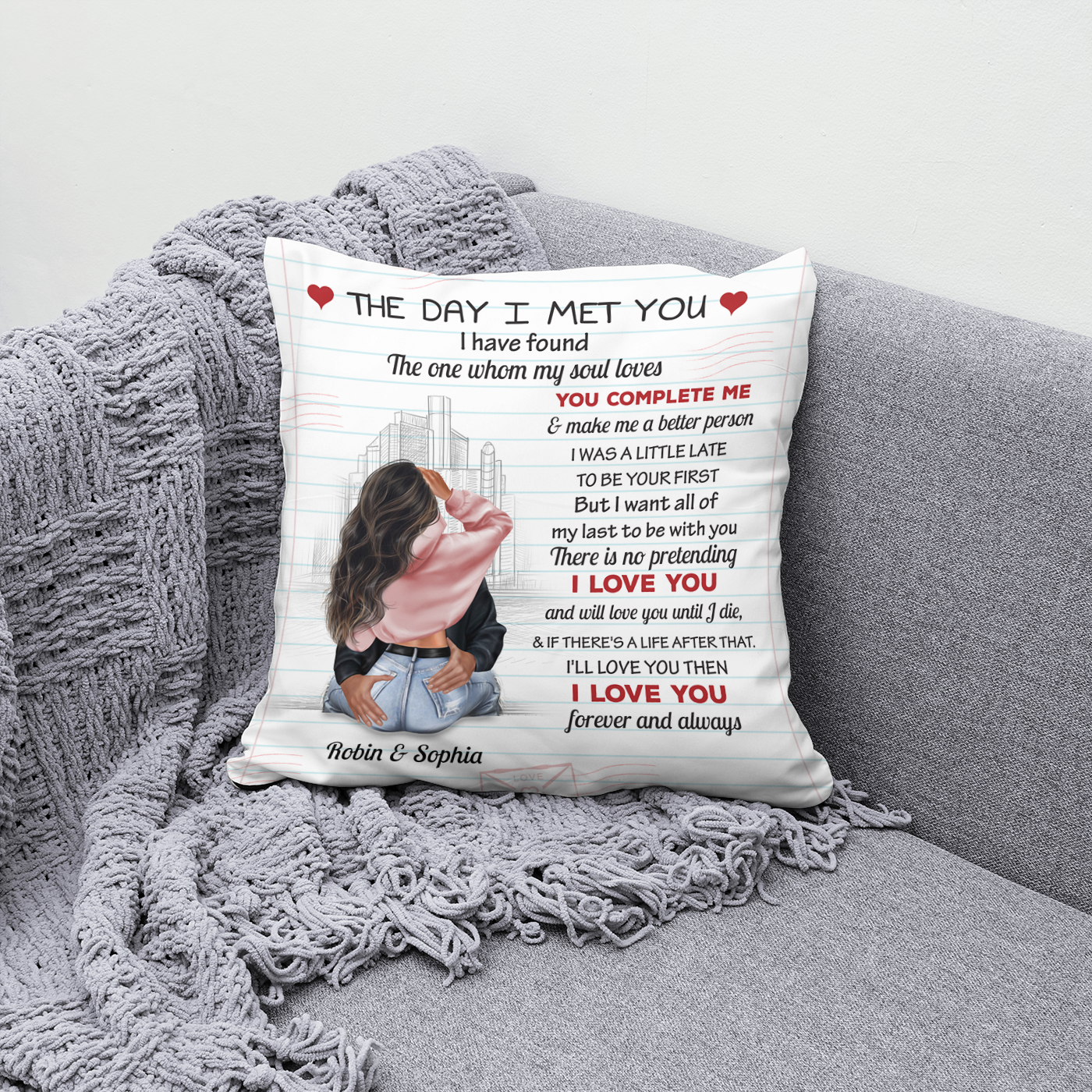 I Love You Forever And Always - Personalized Pillow