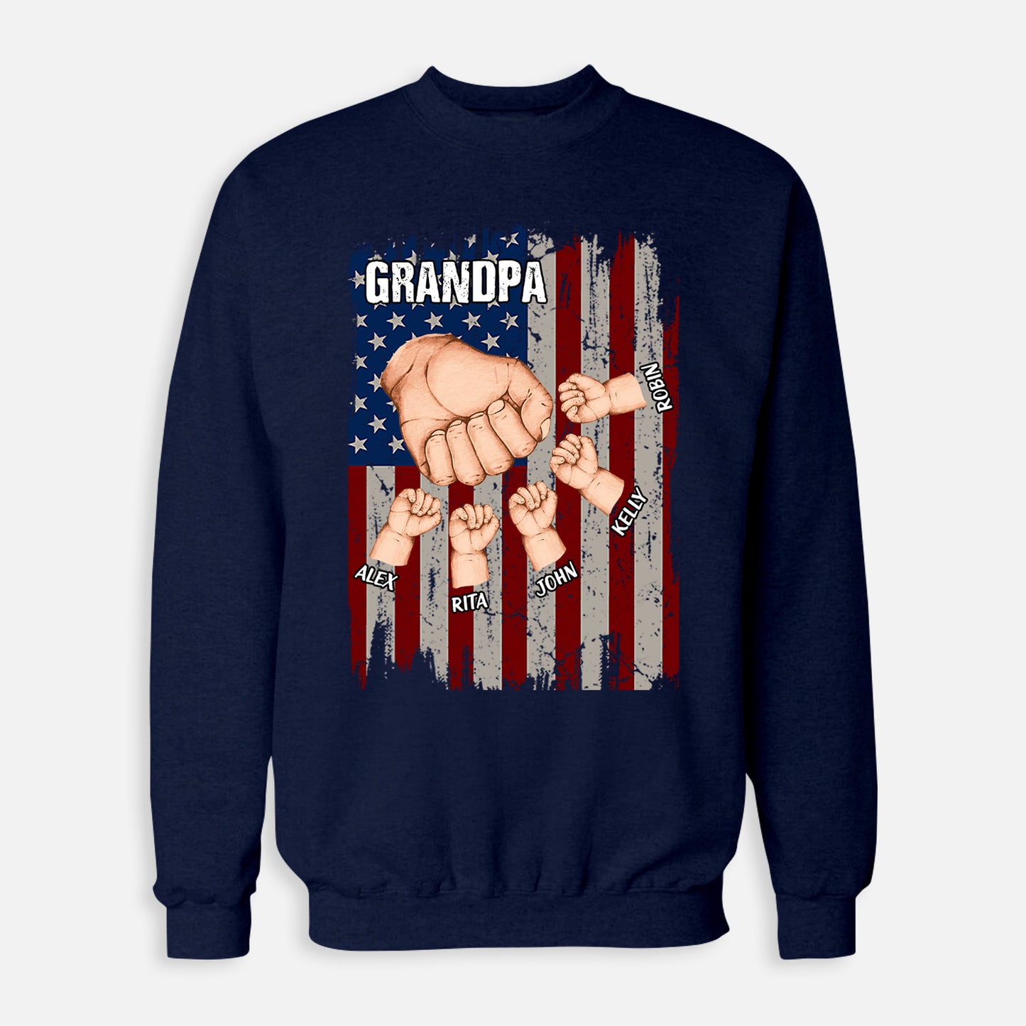 Personalized Family Hand Custom Unisex Sweatshirt
