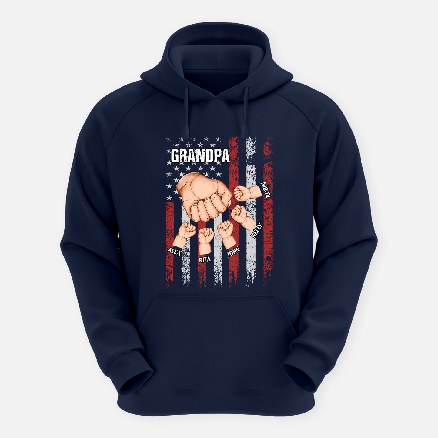 Personalized Family Hand Custom Unisex Hoodie