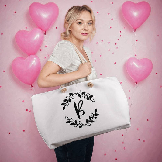 Personalized Luxury Weekend Bag, Personalized Luxury Beach Bag, Monogram Beach Bag