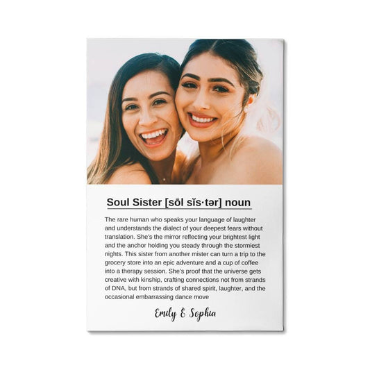 Personalized Canvas gift for Bestie, Custom Best Friend Gift, Gift For Friend, Gift For Soul Sister