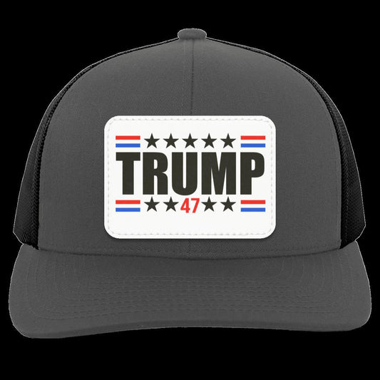 Trump 47 Trucker Cap - Support Trump 2024 Election Hat - Patriotic Adjustable Mesh Back Hat