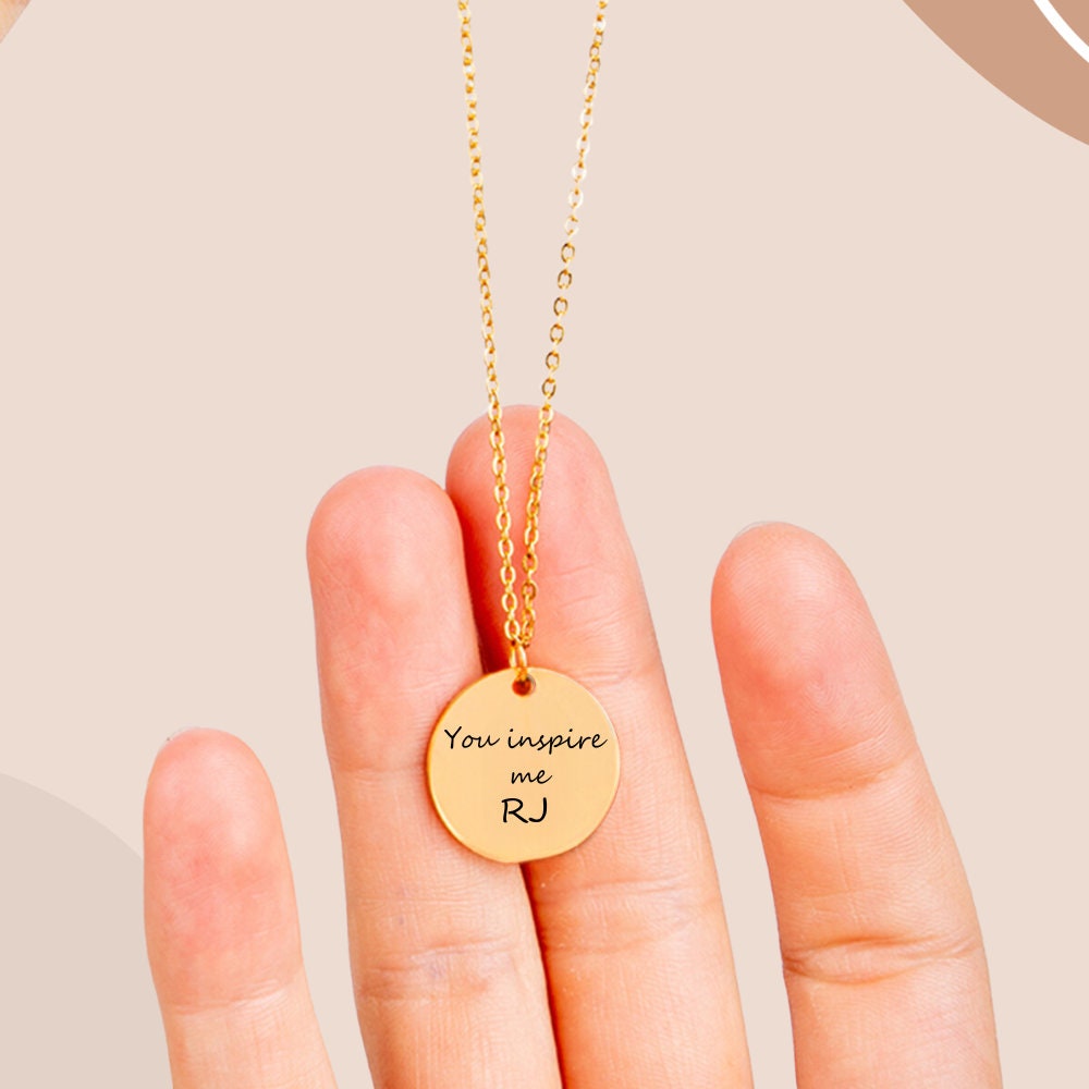 Custom Engraved Necklace | Difference Maker |  Personalized Engraved Handmade Pendant | Custom Message Necklace | Custom Name Necklace