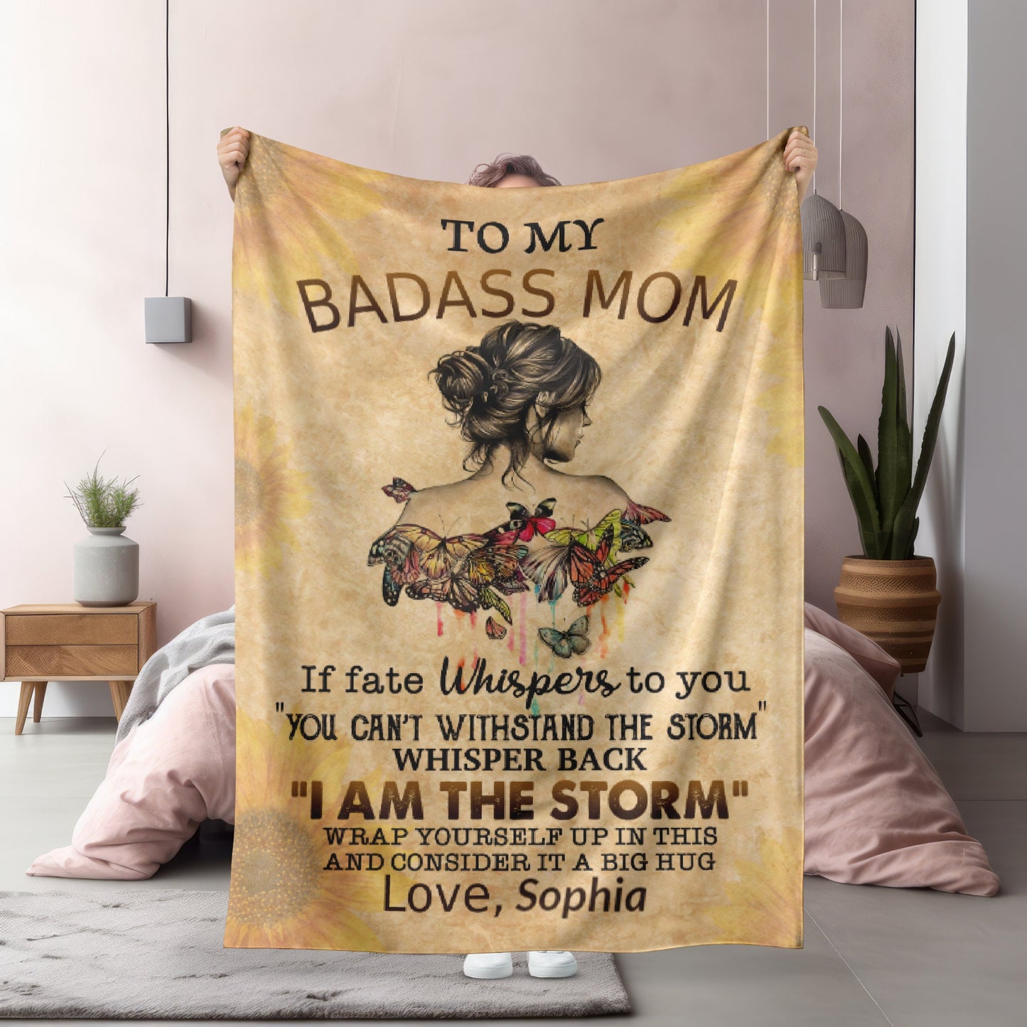 Personalized Mom Blanket | Custom Fleece Throw | Unique Gift for Mother’s Birthday or Christmas