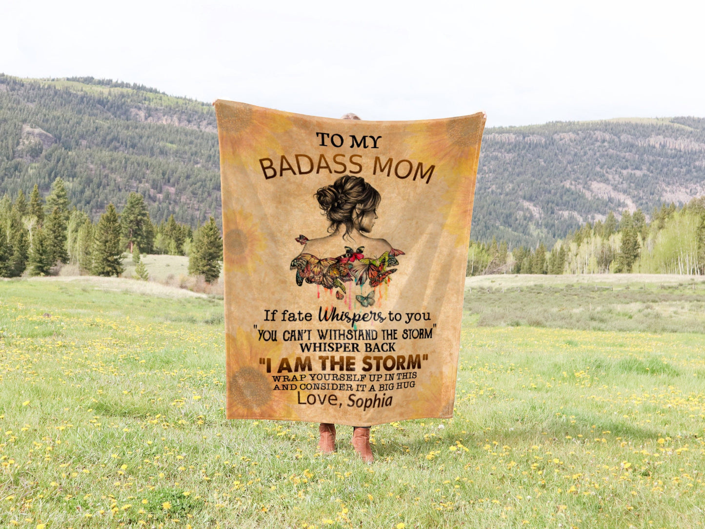 Personalized Mom Blanket | Custom Fleece Throw | Unique Gift for Mother’s Birthday or Christmas