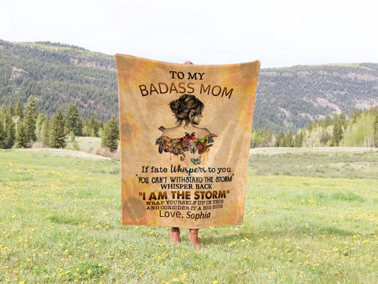 Personalized Mom Blanket | Custom Fleece Throw | Unique Gift for Mother’s Birthday or Christmas
