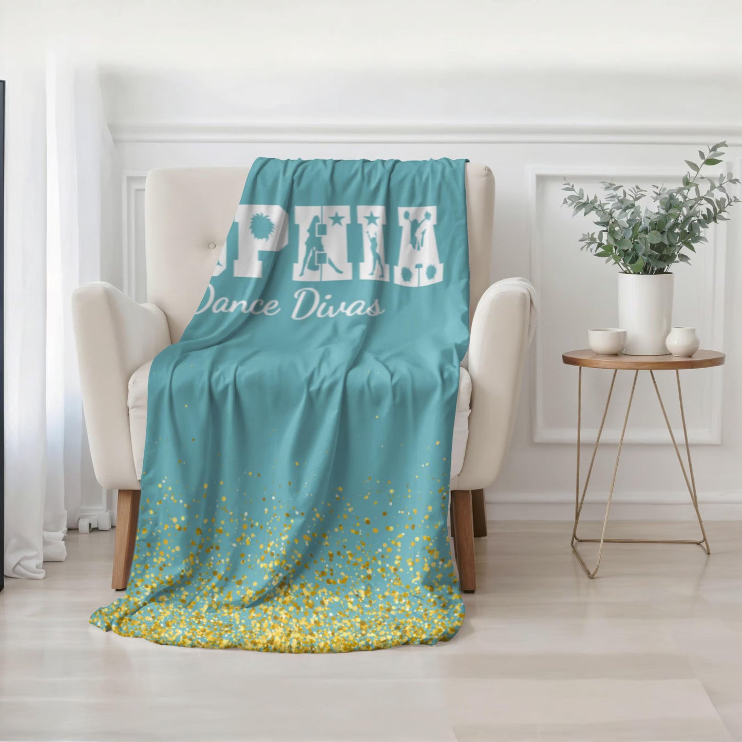 Personalized Cheerleader Blanket with Name and Team | Custom Dance Gift For Dancers