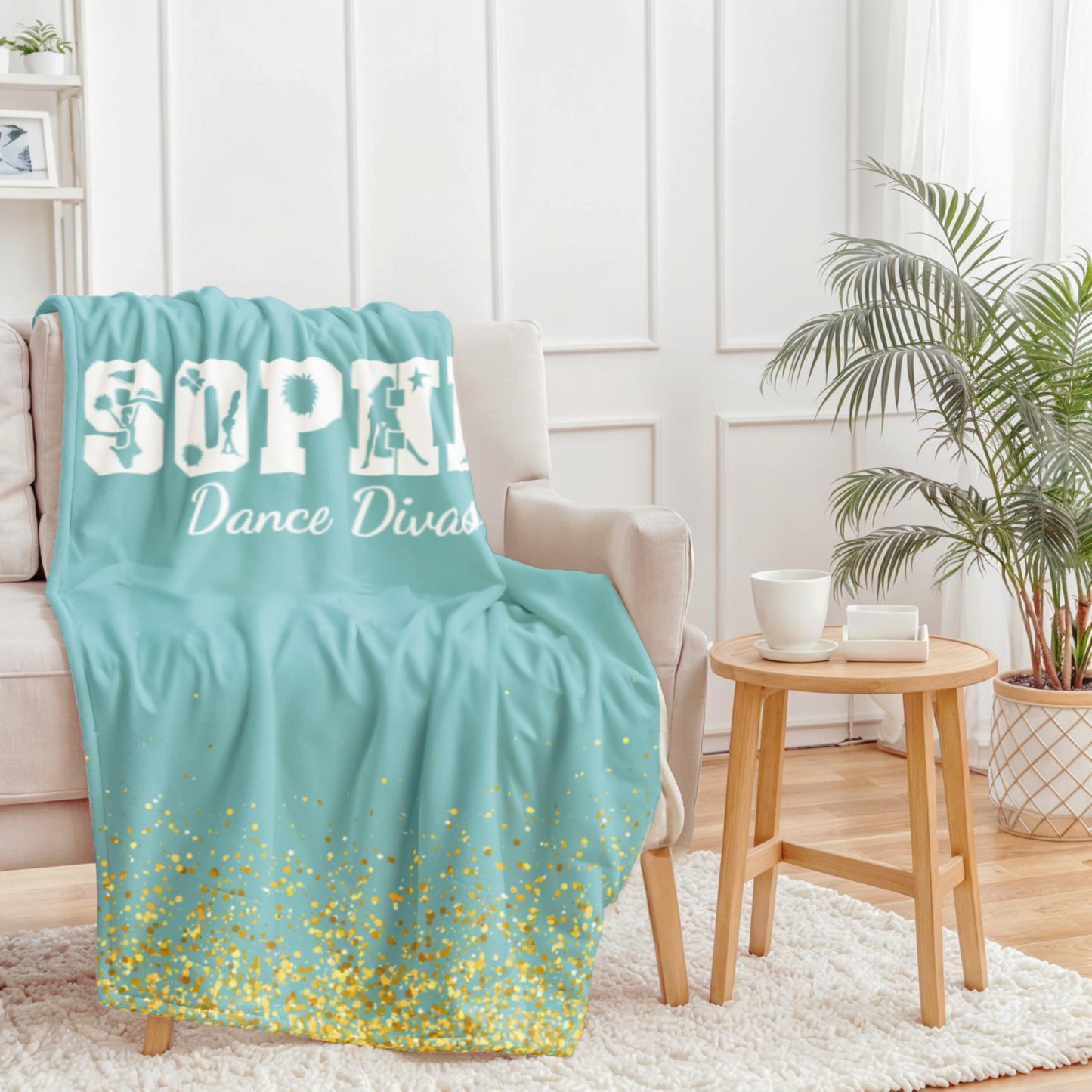 Personalized Cheerleader Blanket with Name and Team | Custom Dance Gift For Dancers