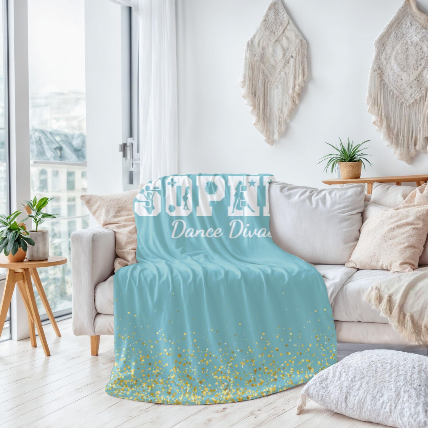 Personalized Cheerleader Blanket with Name and Team | Custom Dance Gift For Dancers