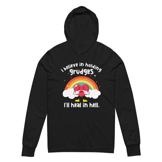 I Believe in Holding Grudges Halloween Hooded long-sleeve tee