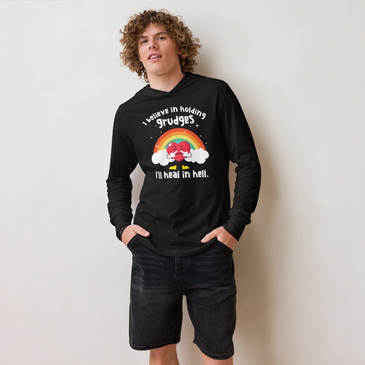 I Believe in Holding Grudges Halloween Hooded long-sleeve tee
