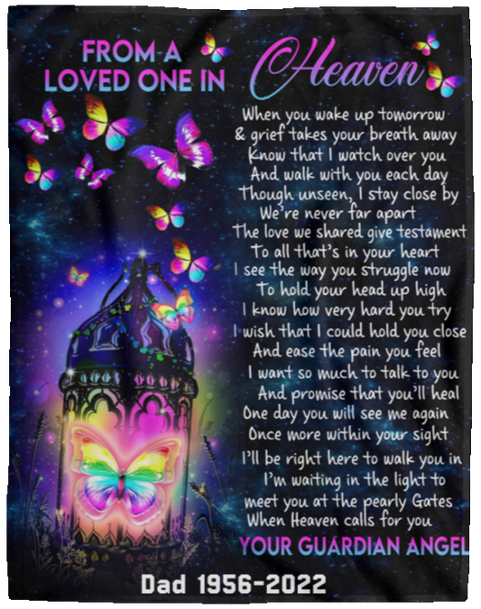 Personalized From A Loved One in Heaven Blanket - 60x80