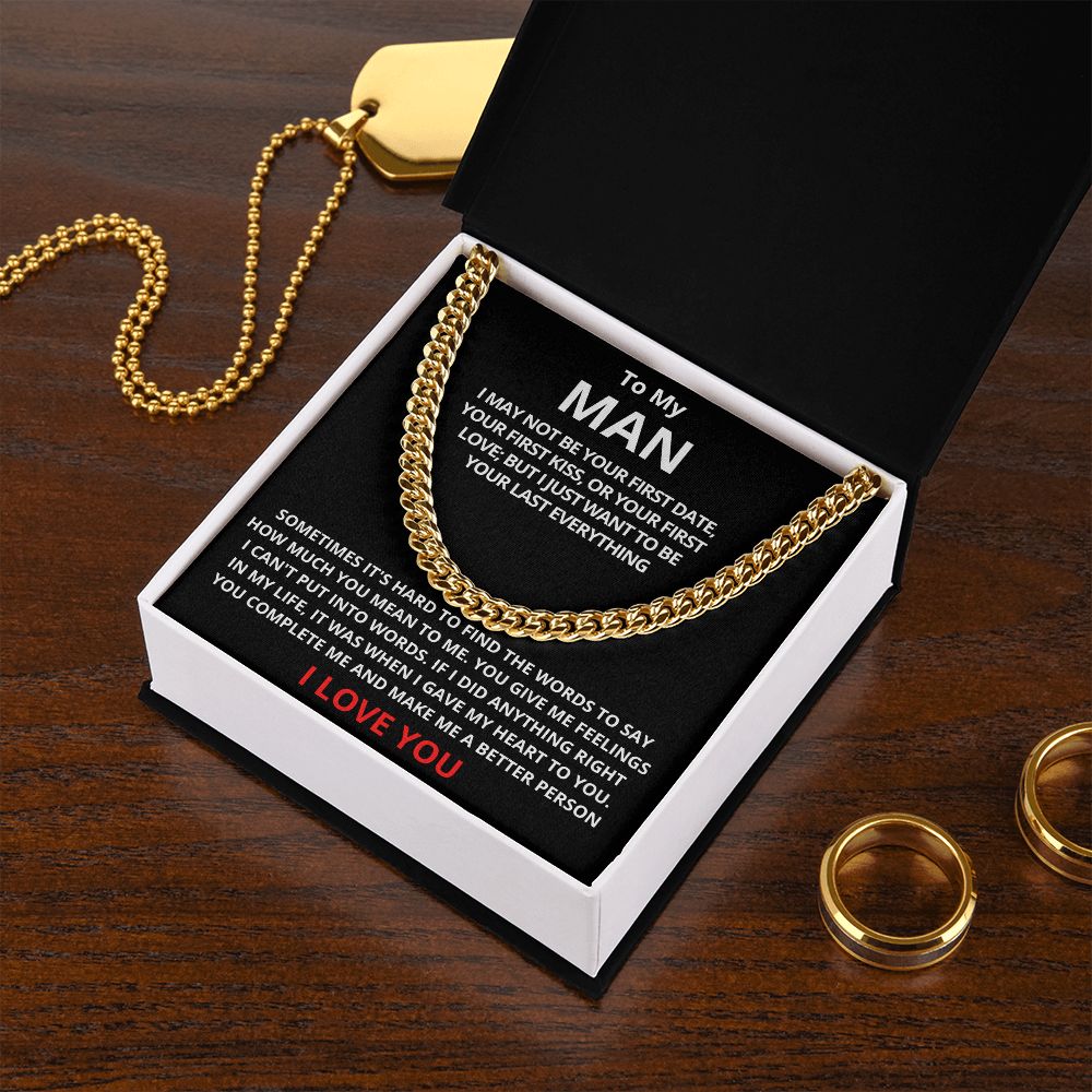To My Man Cuban Link Chain (Stainless Steel)